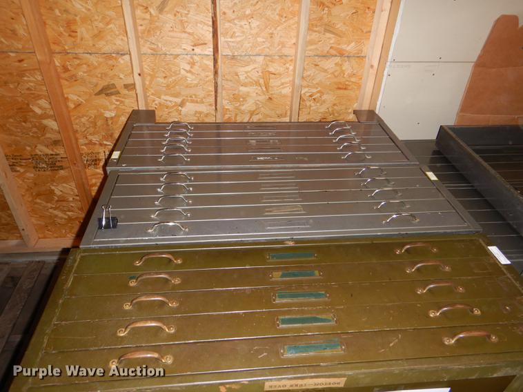 image for item FM9854 (3) five drawer plan file cabinets