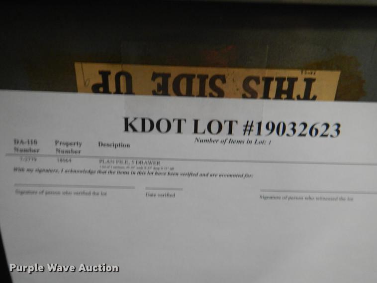 image for item FM9855 (3) five drawer plan file cabinets