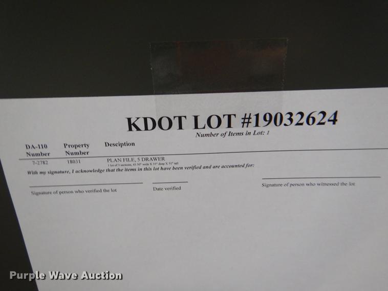 image for item FM9856 (3) five drawer plan file cabinets