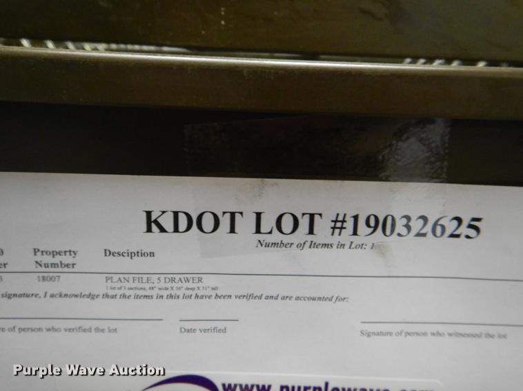 image for item FM9857 (3) five drawer plan file cabinets