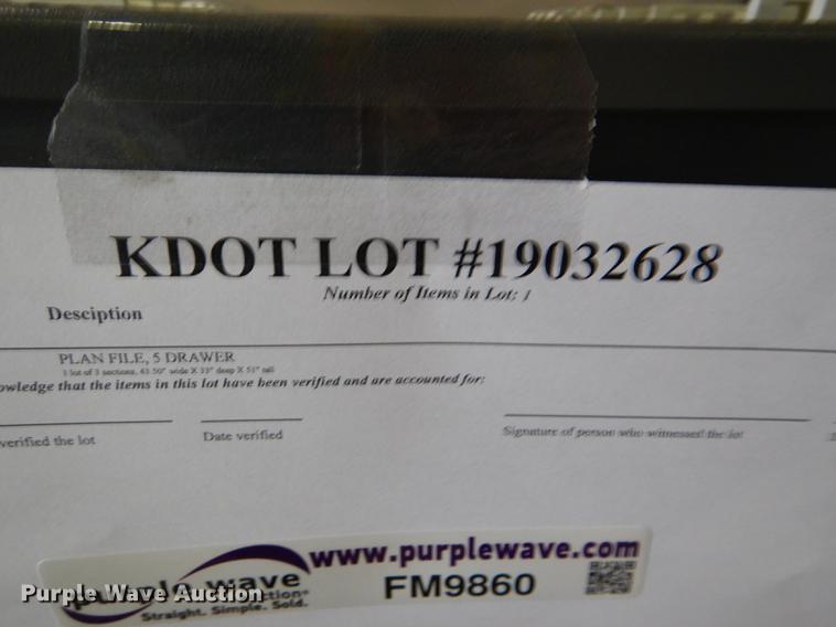 image for item FM9860 (3) five drawer plan file cabinets