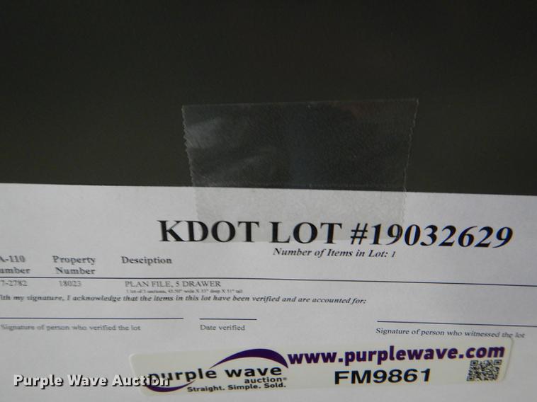 image for item FM9861 (3) five drawer plan file cabinets