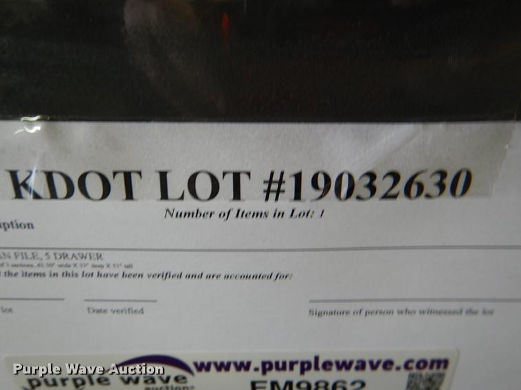 image for item FM9862 (3) five drawer plan file cabinets