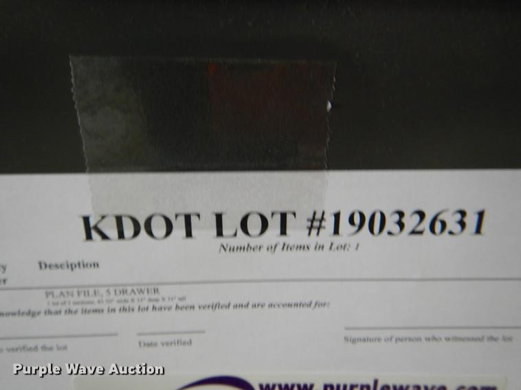 image for item FM9863 (3) five drawer plan file cabinets