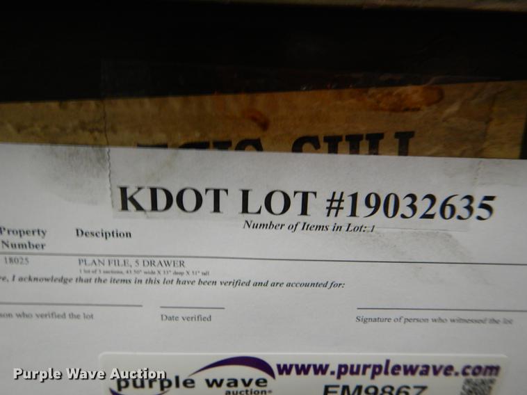 image for item FM9867 (3) five drawer plan file cabinets