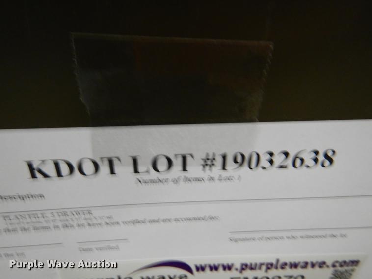 image for item FM9870 (3) five drawer plan file cabinets