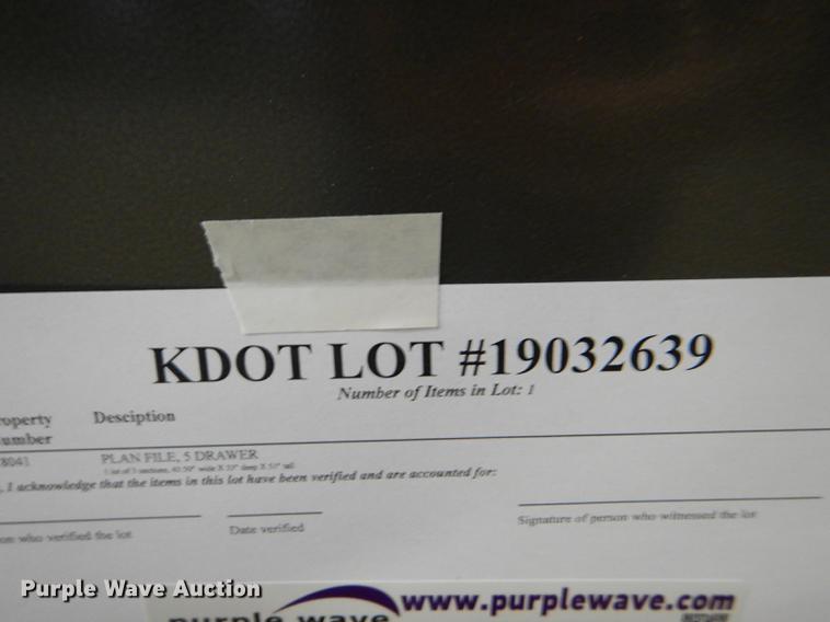 image for item FM9871 (3) five drawer plan file cabinets