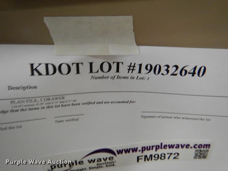 image for item FM9872 (3) five drawer plan file cabinets