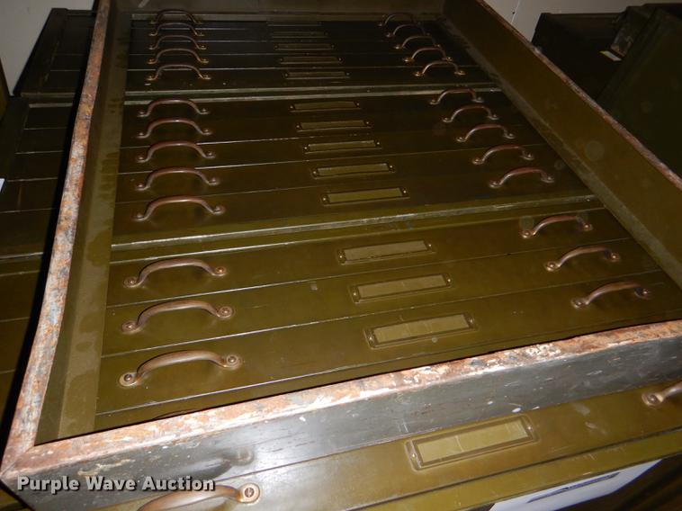 image for item FM9873 (3) five drawer plan file cabinets