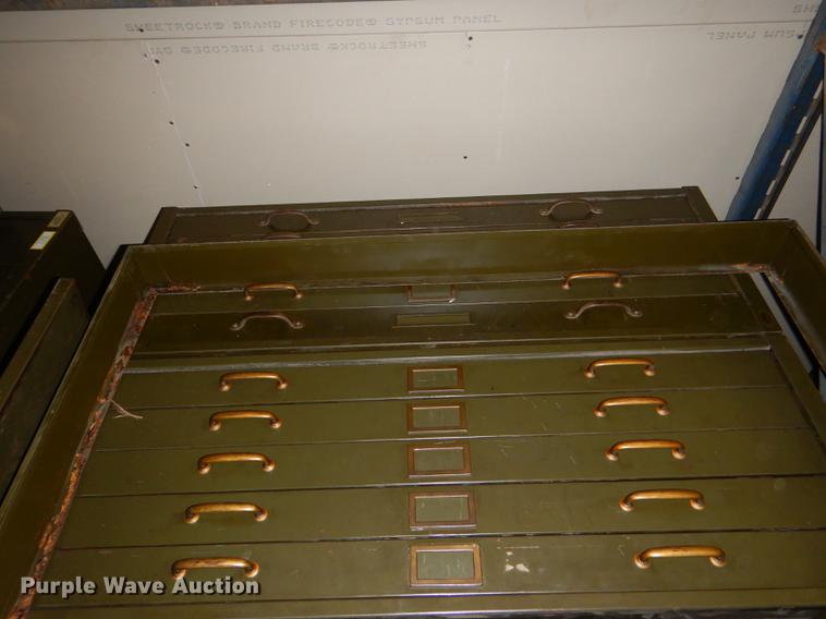 image for item FM9874 (3) five drawer plan file cabinets