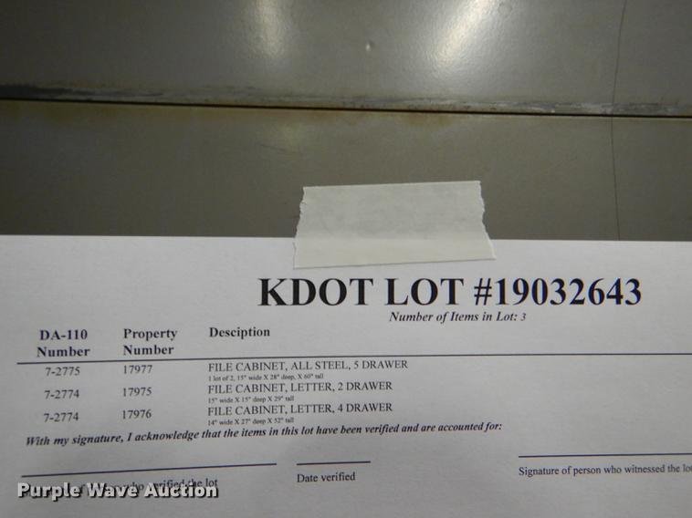 image for item FM9875 (4) file cabinets