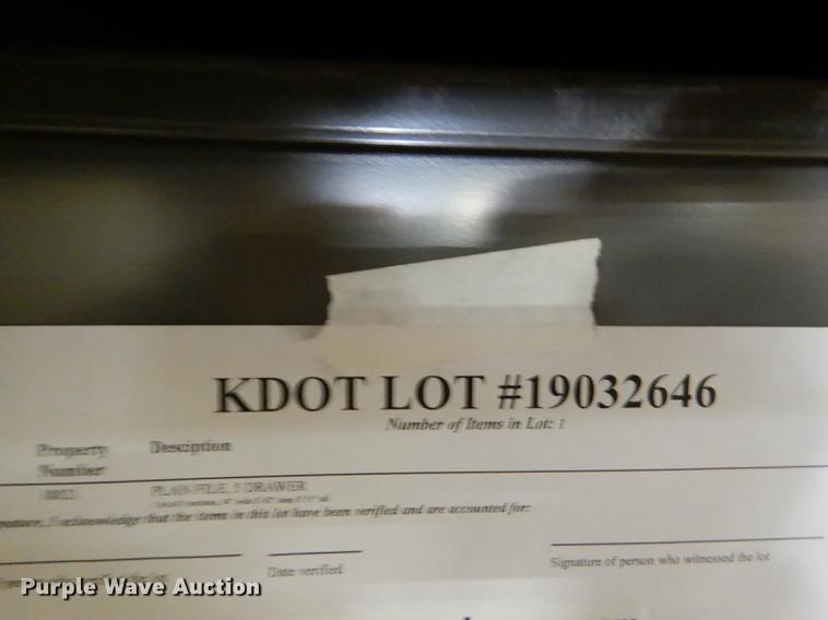 image for item FM9878 (3) five drawer plan file cabinets