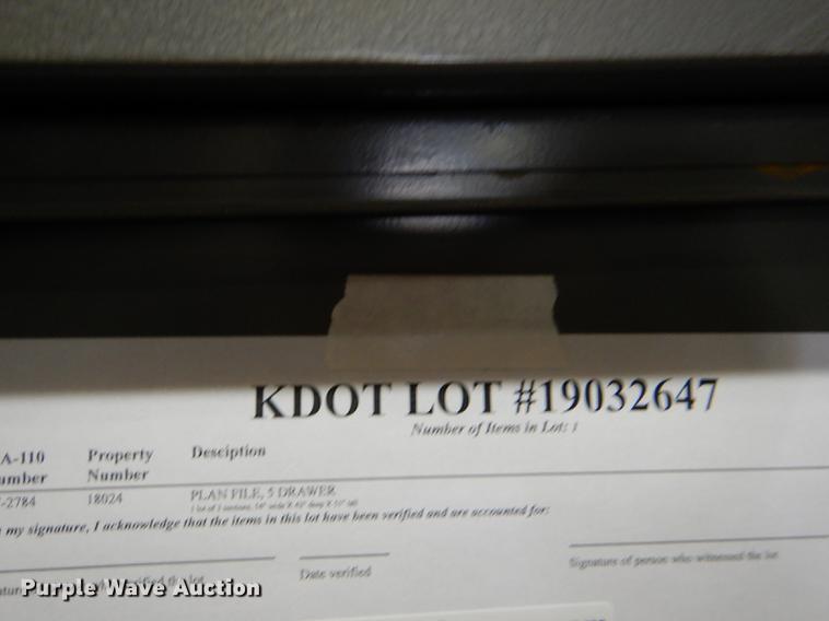 image for item FM9879 (3) five drawer plan file cabinets