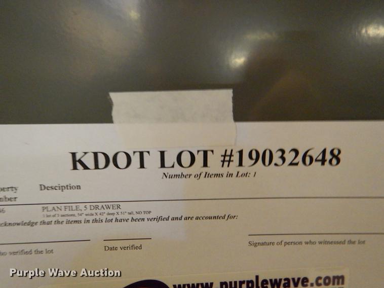 image for item FM9880 (3) five drawer plan file cabinets