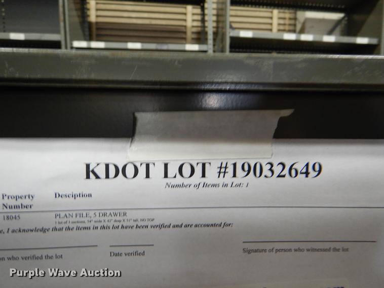 image for item FM9881 (3) five drawer plan file cabinets