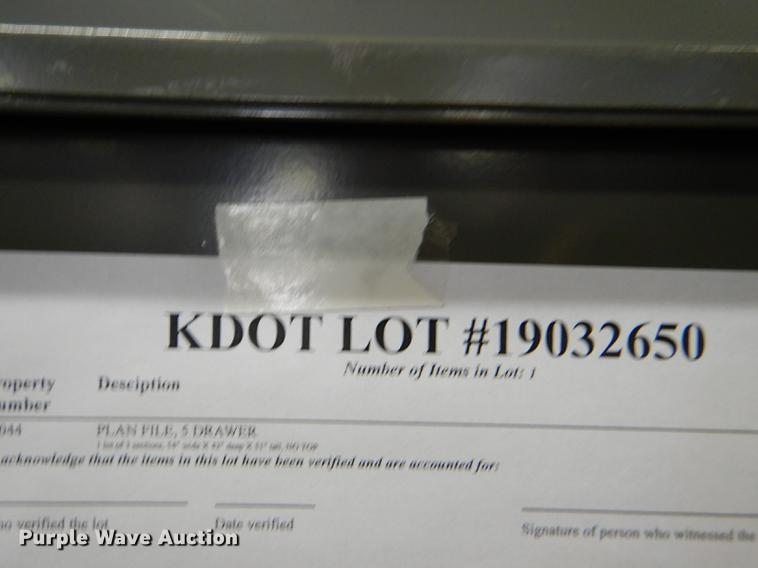 image for item FM9882 (3) five drawer plan file cabinets