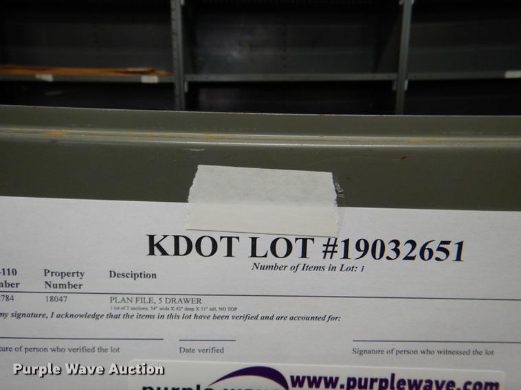 image for item FM9883 (3) five drawer plan file cabinets