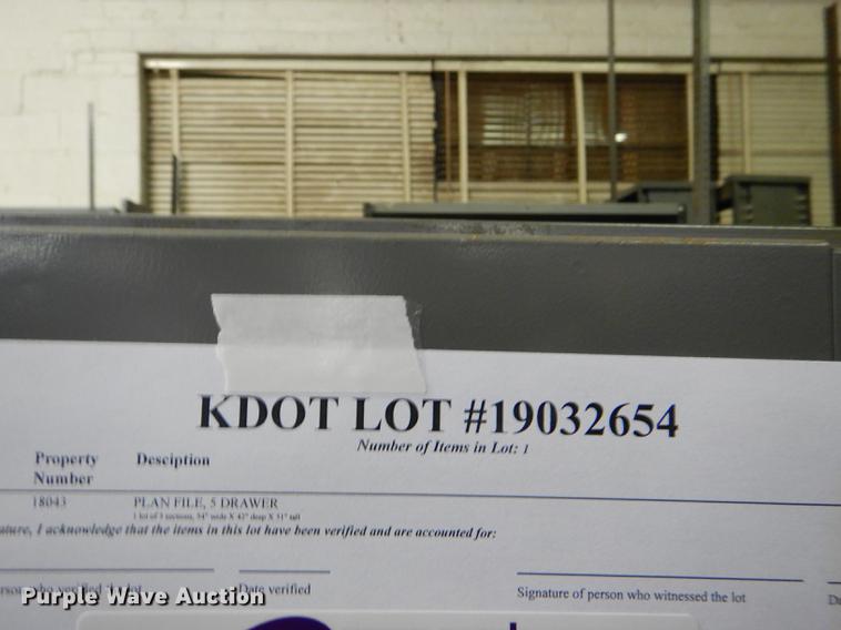 image for item FM9884 (3) five drawer plan file cabinets