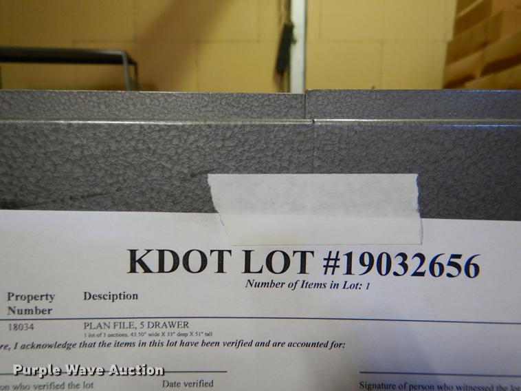 image for item FM9886 (3) five drawer plan file cabinets