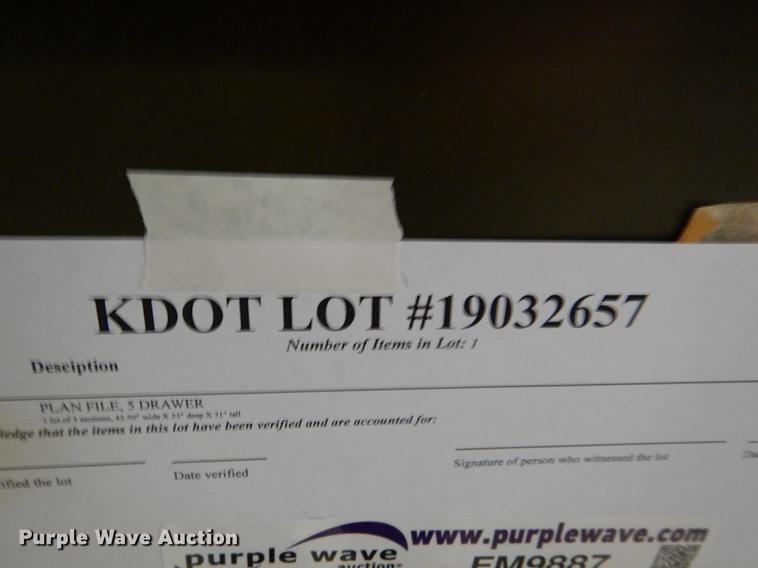 image for item FM9887 (3) five drawer plan file cabinets