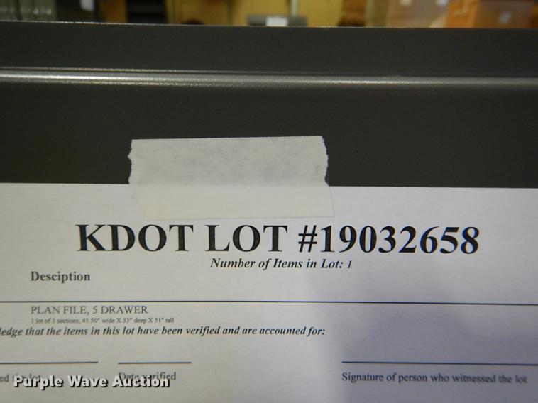 image for item FM9888 (3) five drawer plan file cabinets