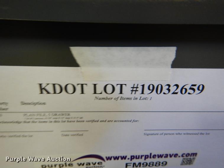 image for item FM9889 (2) five drawer plan file cabinets