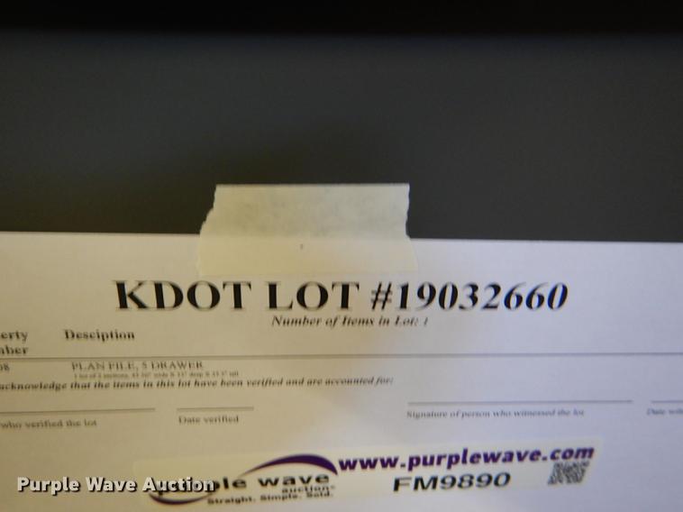 image for item FM9890 (2) five drawer plan file cabinets