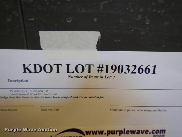 image for item FM9891 (3) five drawer plan file cabinets