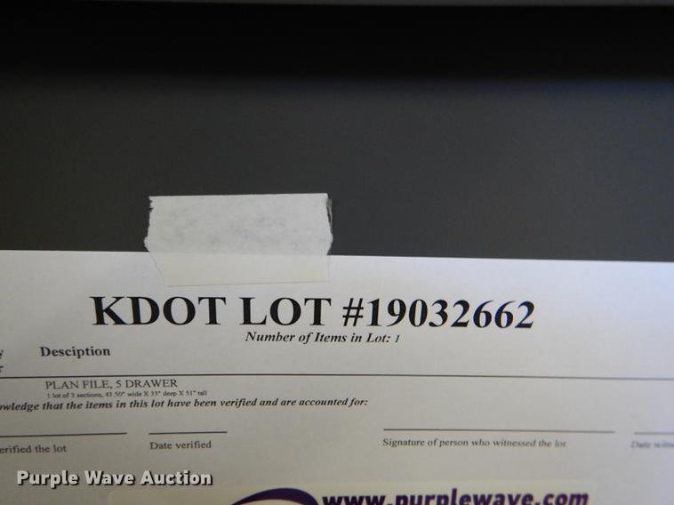 image for item FM9892 (3) five drawer plan file cabinets