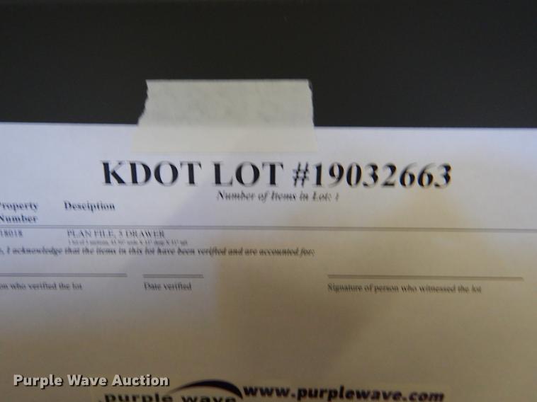 image for item FM9893 (3) five drawer plan file cabinets