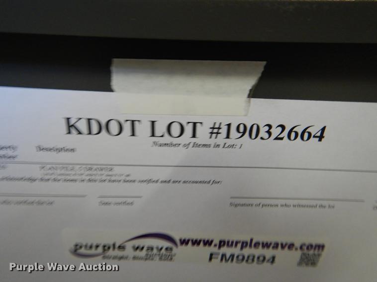 image for item FM9894 (3) five drawer plan file cabinets