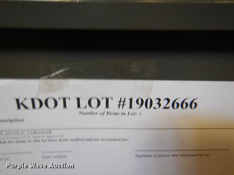 image for item FM9896 (3) five drawer plan file cabinets