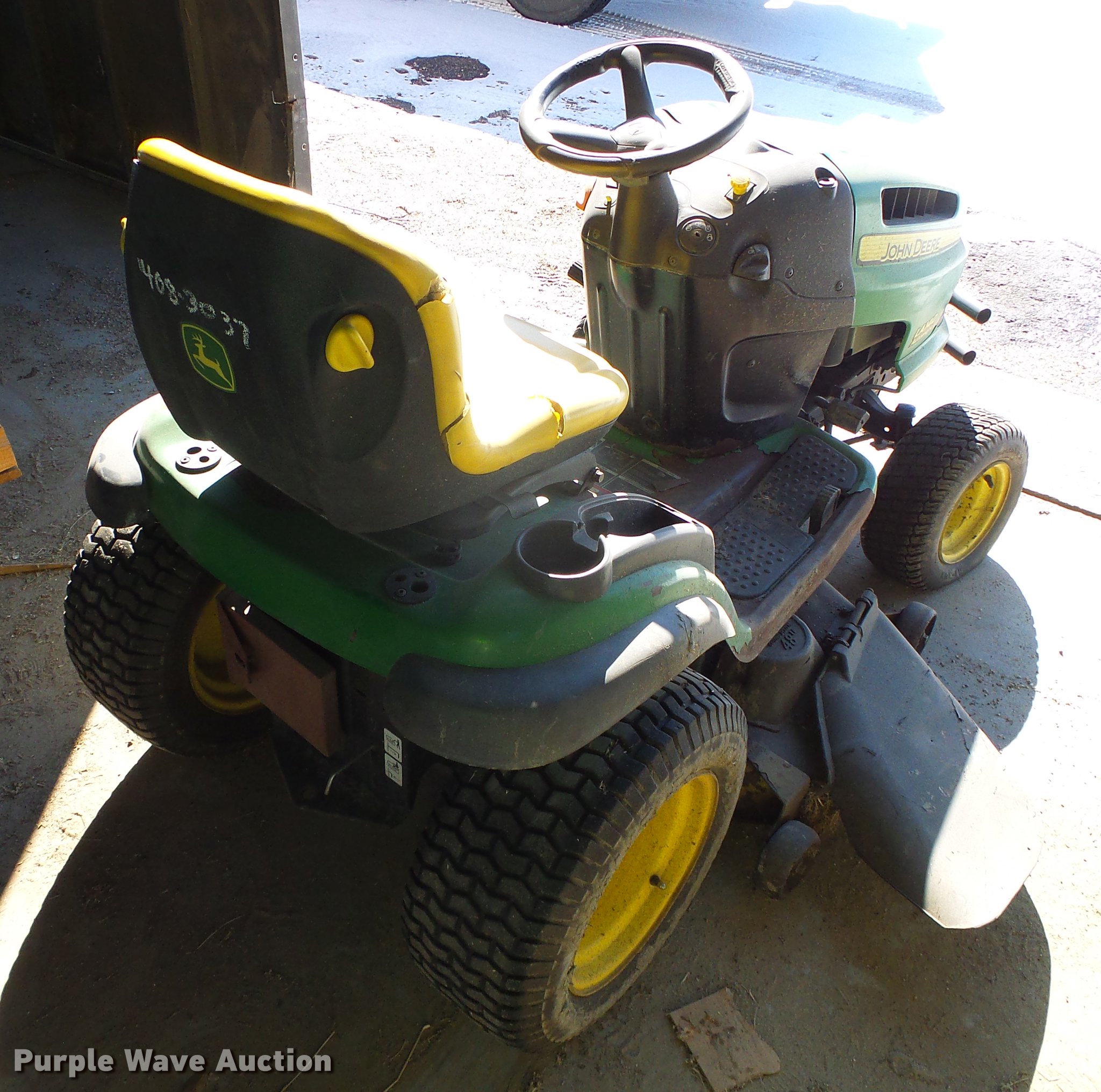 2007 John Deere LA140 lawn mower in Garden City, KS Item EQ9046 sold