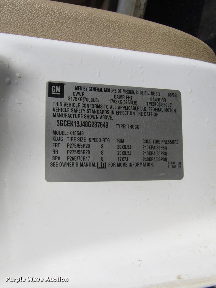 image for item DB6786 2008 Chevrolet Silverado 1500 Crew Cab pickup truck