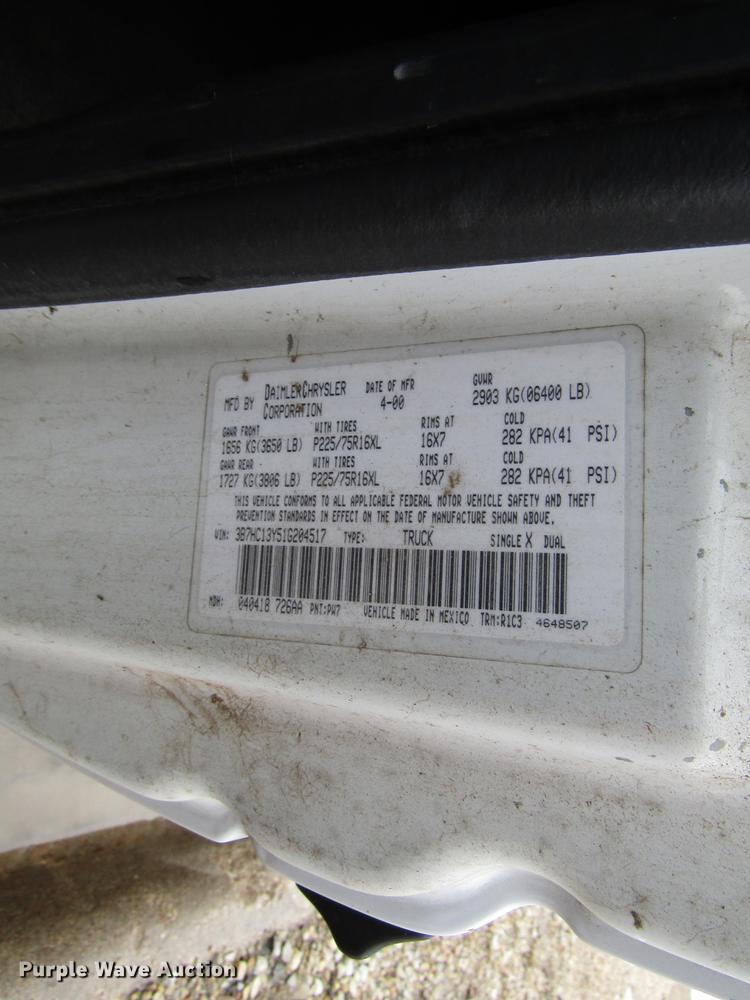 image for item DB6806 2001 Dodge Ram 1500 Quad Cab pickup truck