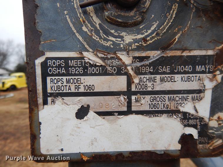 image for item DD3644 Kubota K008-3 mini excavator