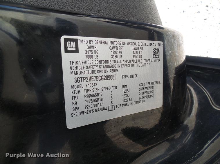 image for item DF7130 2012 GMC Sierra 1500 Crew Cab pickup truck