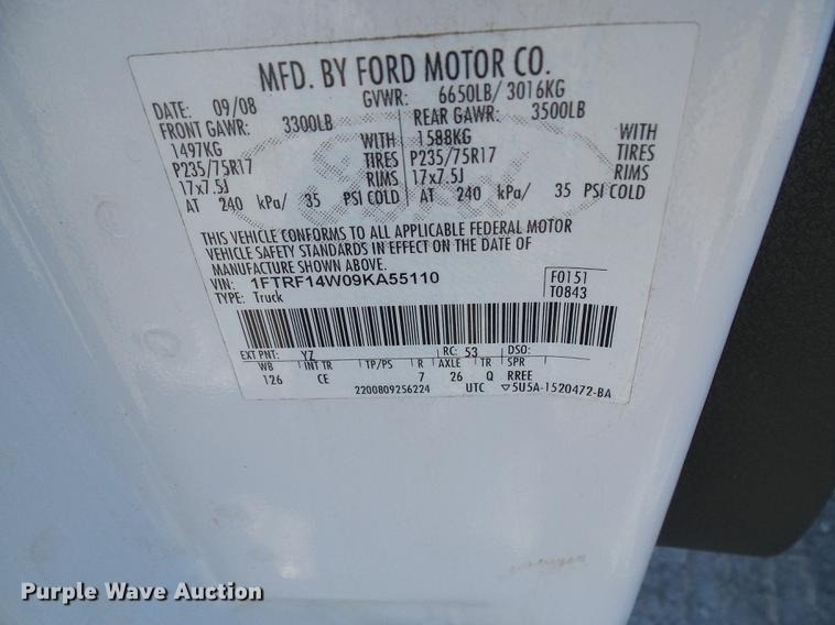 image for item DF7133 2009 Ford F150 pickup truck