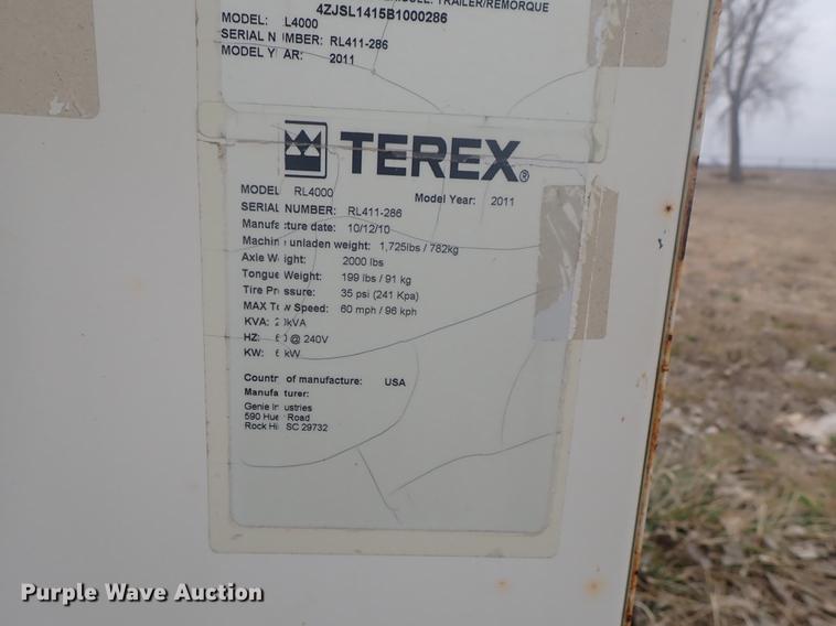 image for item DF8762 Terex RL4000 light plant