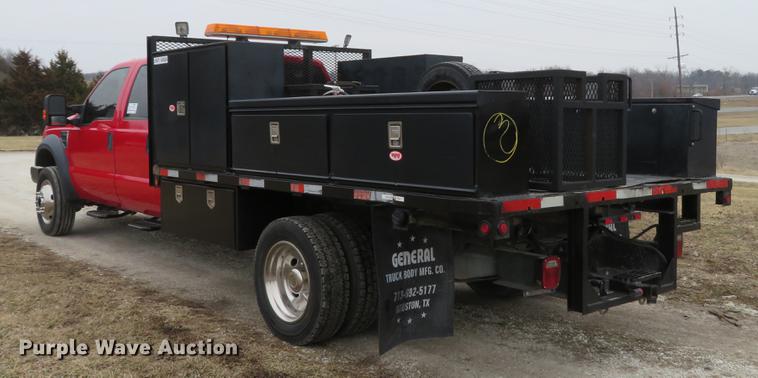 image for item DG3888 2008 Ford F550 Super Duty XL Crew Cab flatbed pickup truck