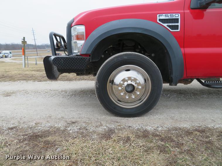 image for item DG3888 2008 Ford F550 Super Duty XL Crew Cab flatbed pickup truck