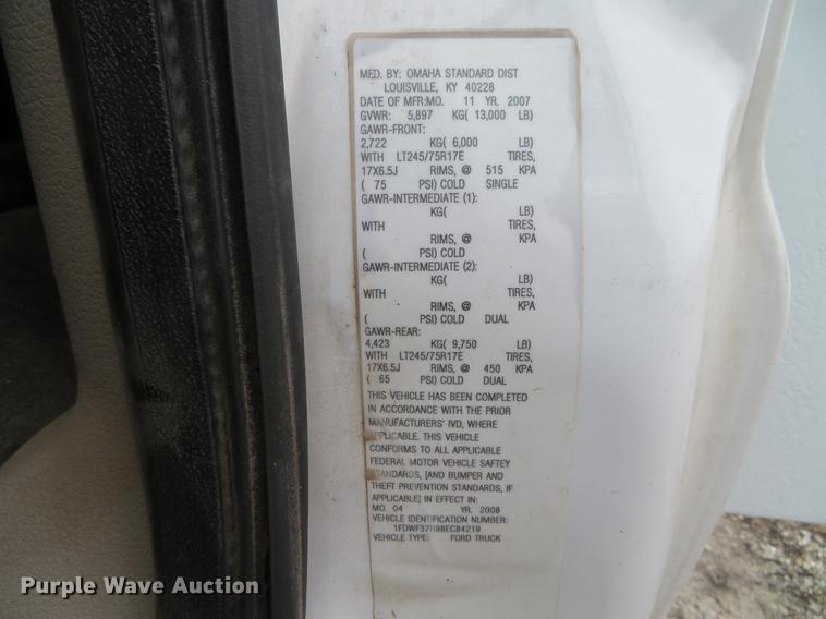 image for item DG3889 2008 Ford F350 Super Duty XL utility bed pickup truck