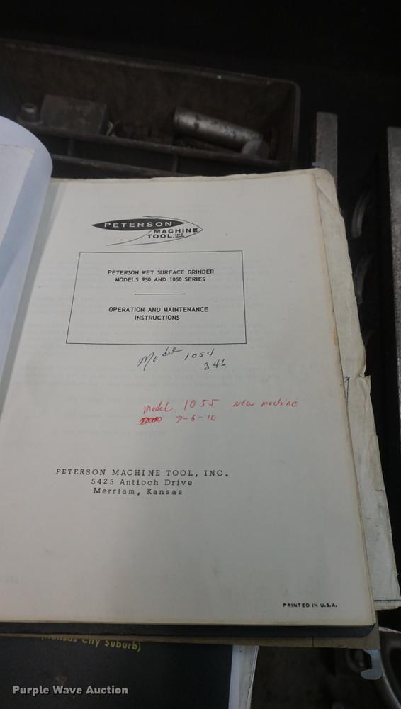 image for item DI9361 Peterson 1055AWL surface grinder