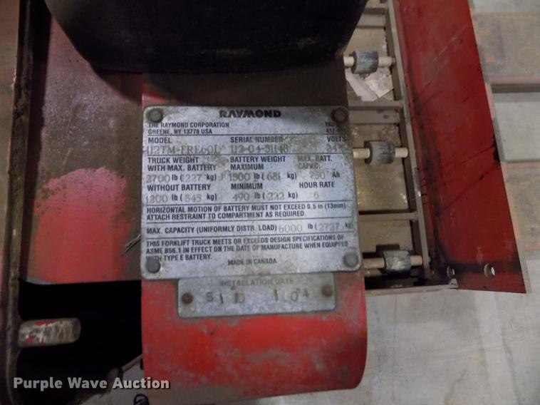 image for item EH9377 Raymond 112TM-FRE60L pallet jack