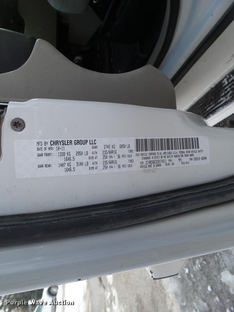 image for item EM9075 2012 Dodge Grand Caravan handicap accessible van