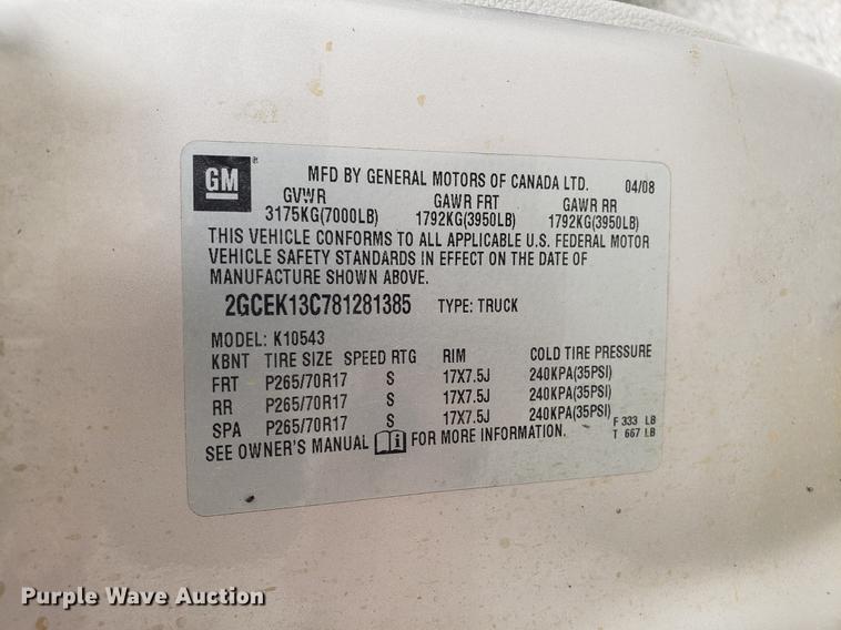 image for item EN9791 2008 Chevrolet Silverado 1500 Crew Cab pickup truck