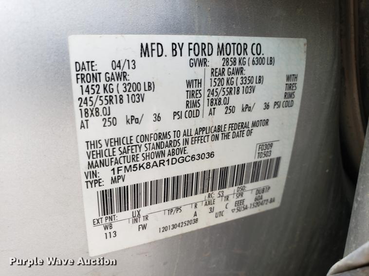 image for item EN9794 2013 Ford Explorer Police Interceptor SUV