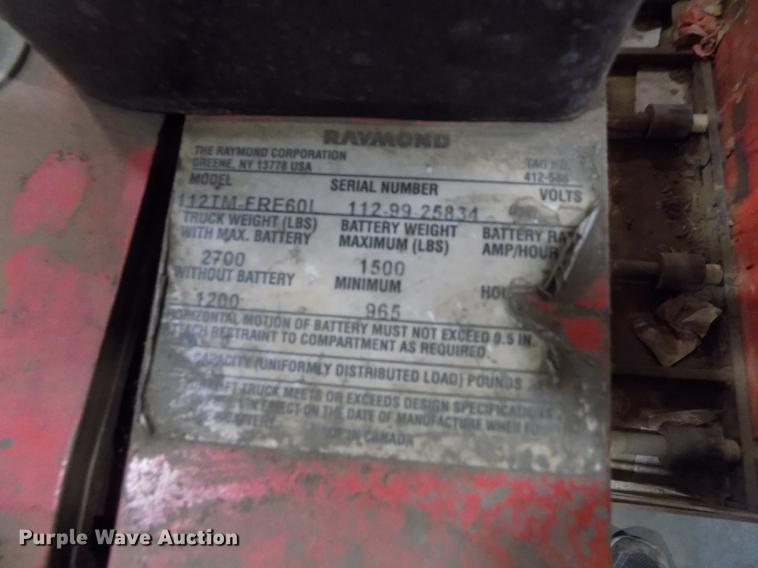 image for item FH9038 Raymond 112TM-FRE60L pallet jack