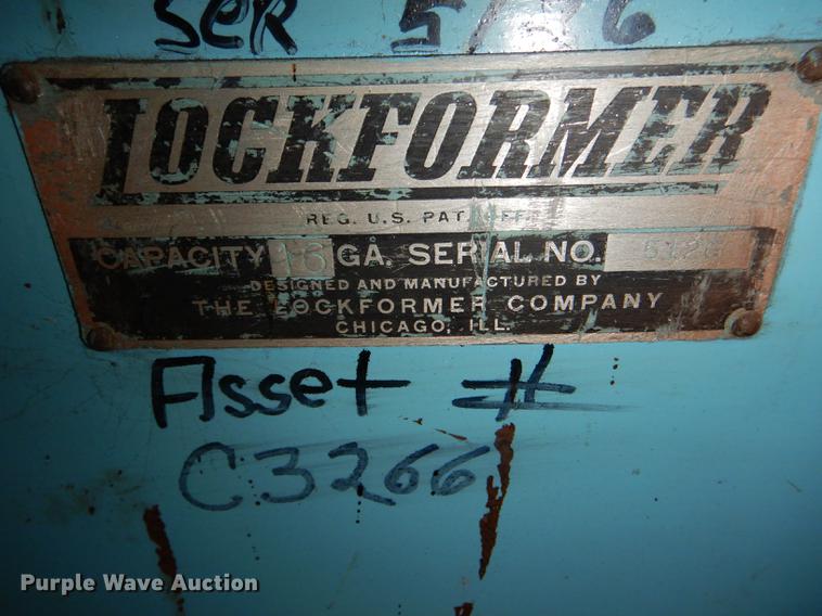 image for item FM9936 Lock Former sheet metal machine