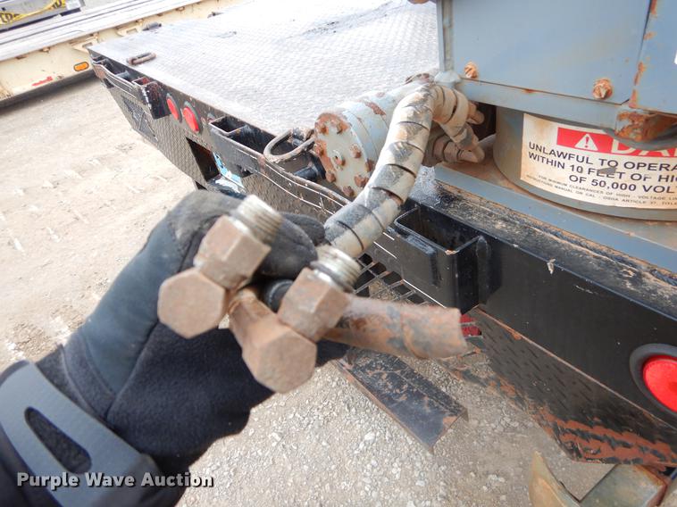 image for item FQ9707 2011 Ford F450 Super Duty Crew Cab flatbed truck with crane